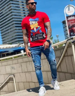 T-shirt Heren - Alcatraz Prisoner - Rood