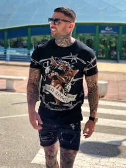 T-shirt Heren - Bad Angel - Zwart