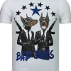 T-shirt Heren - Bad Boys Pinscher - Wit