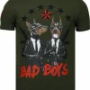 T-shirt Heren - Bad Boys Pinscher - Groen