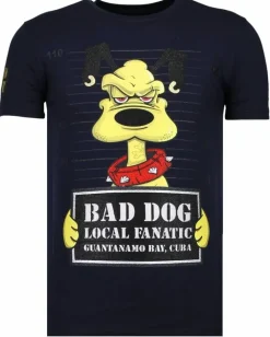 T-shirt Heren - Bad Dog - Blauw