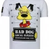T-shirt Heren - Bad Dog - Wit
