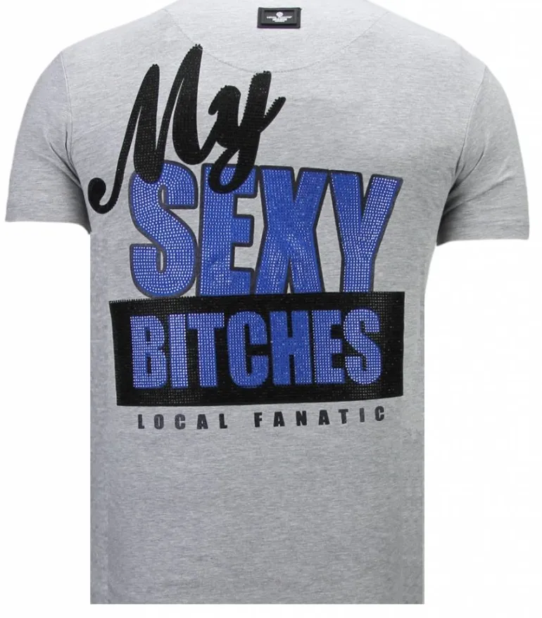 T-shirt Heren - Bad Girls Do It Better - Grijs