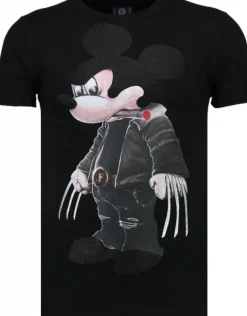 T-shirt Heren - Bad Mouse - Zwart