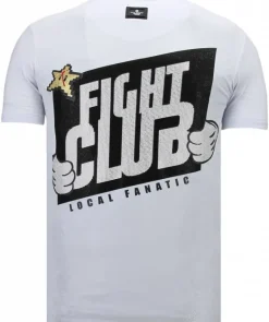 T-shirt Heren - Badass Fighter - Wit