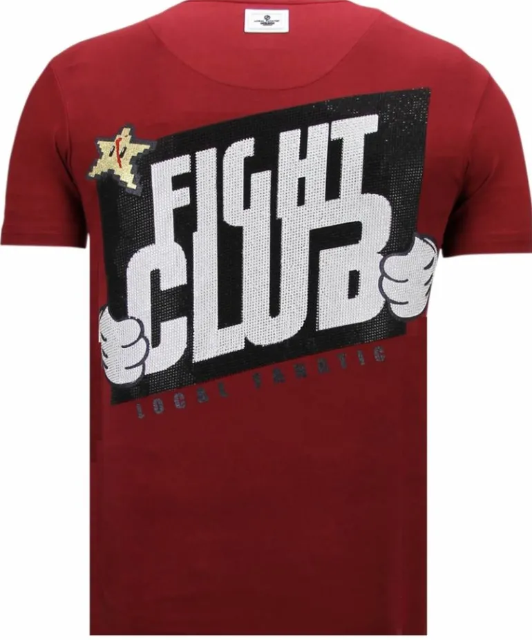T-shirt Heren - Badass Fighter - Bordeaux