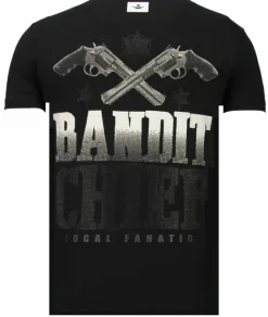 T-shirt Heren - Bandit Chief - Zwart