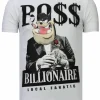 T-shirt Heren - Billionaire Boss - Wit
