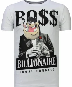 T-shirt Heren - Billionaire Boss - Wit