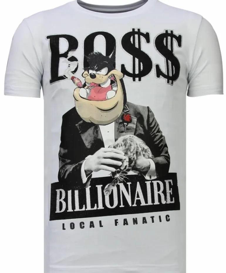 T-shirt Heren - Billionaire Boss - Wit