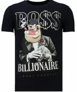 T-shirt Heren - Billionaire Boss - Blauw