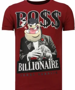 T-shirt Heren - Billionaire Boss - Bordeaux