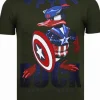 T-shirt Heren - Captain Duck - Groen
