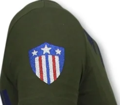 T-shirt Heren - Captain Duck - Groen