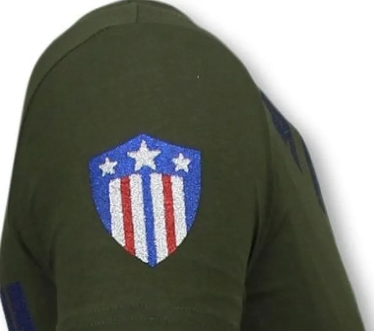 T-shirt Heren - Captain Duck - Groen