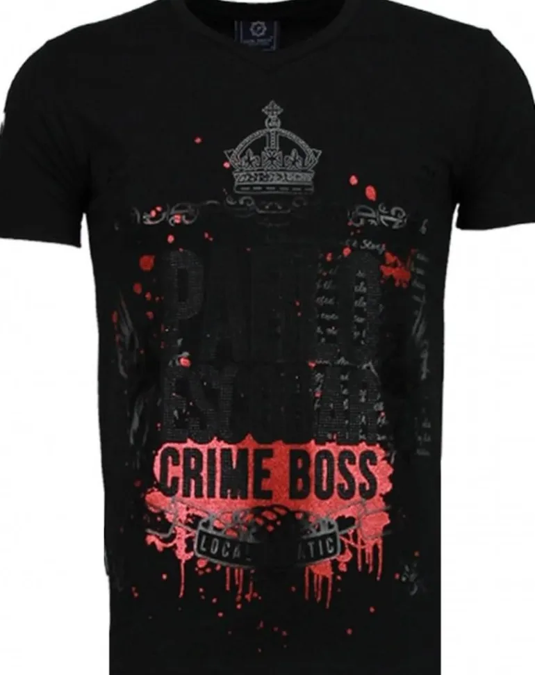 T-shirt Heren - Crime Boss - Zwart