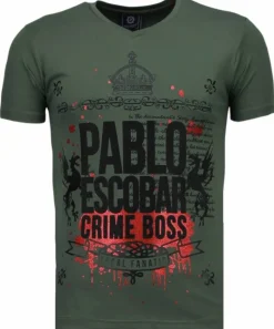 T-shirt Heren - Crime Boss - Groen