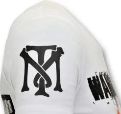 T-shirt Heren - Daffy Montana - Wit