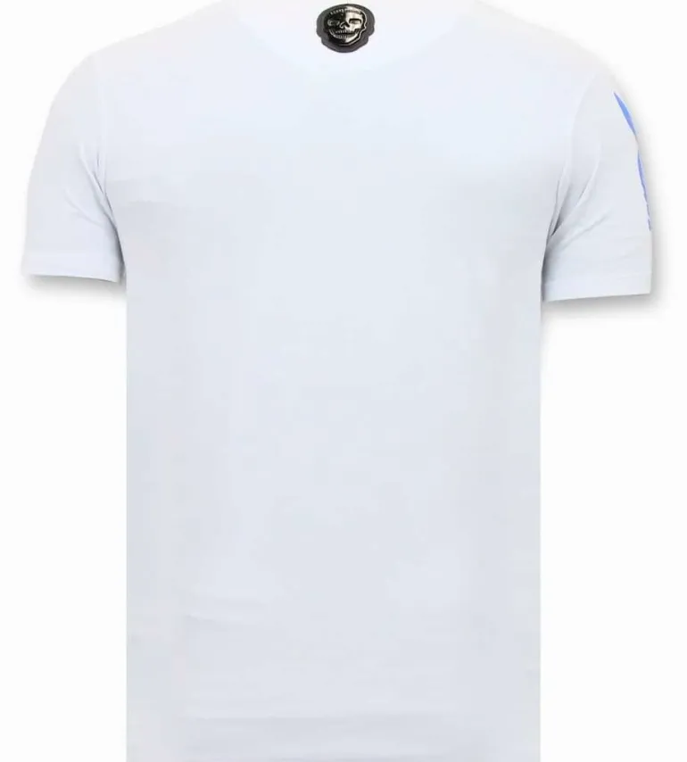 T-shirt Heren - Destroyed Playtoy - Wit