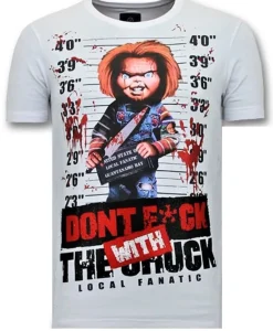 T-shirt Heren - Don't Fuck With The Chuck - Wit