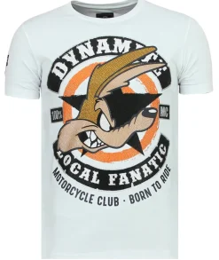T-shirt Heren - Dynamite Coyote - Wit