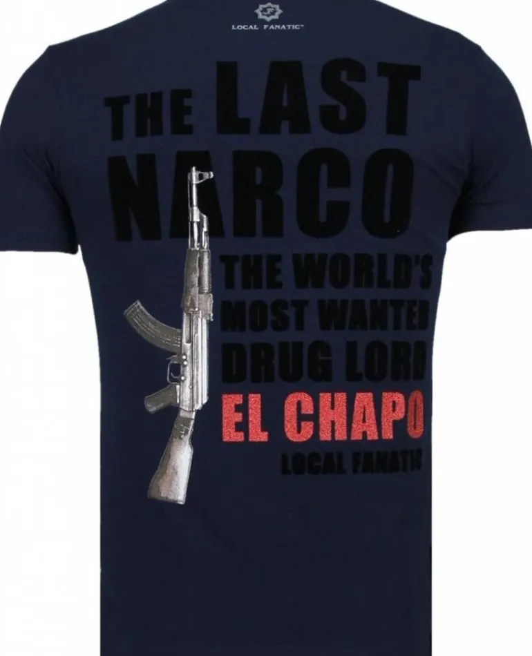 T-shirt Heren - El Chapo - Blauw