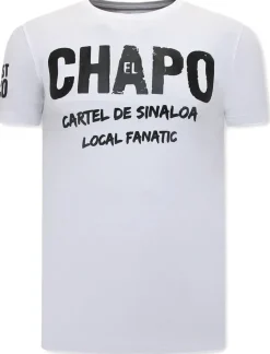 T-shirt Heren - El Chapo - Wit