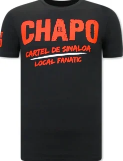 T-shirt Heren - El Chapo - Zwart