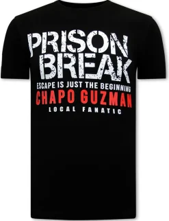 T-shirt Heren - El Chapo Prison Break - Zwart