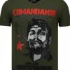 T-shirt Heren - El Comandante - Groen