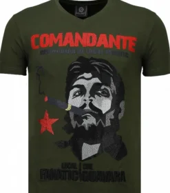T-shirt Heren - El Comandante - Groen
