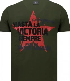 T-shirt Heren - El Comandante - Groen