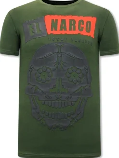 T-shirt Heren - El Narco - Groen