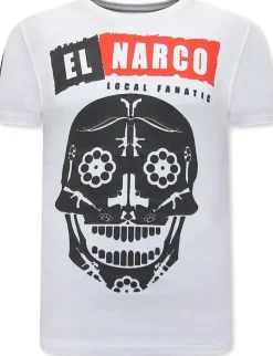 T-shirt Heren - El Narco - Wit