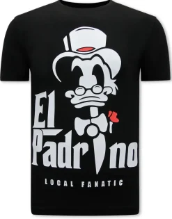 T-shirt Heren - El Padrino - Zwart