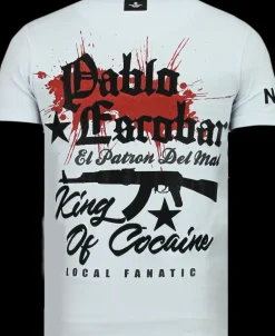 T-shirt Heren - El Patron Pablo Escobar - Wit