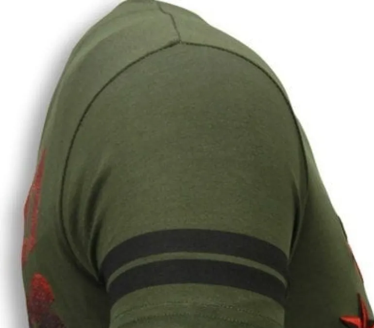 T-shirt Heren - Fighter! - Groen