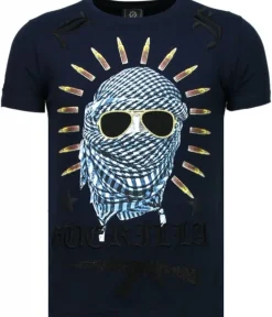 T-shirt Heren - Freedom Fighter - Blauw