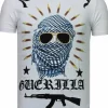 T-shirt Heren - Freedom Fighter - Wit