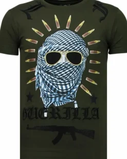 T-shirt Heren - Freedom Fighter - Groen
