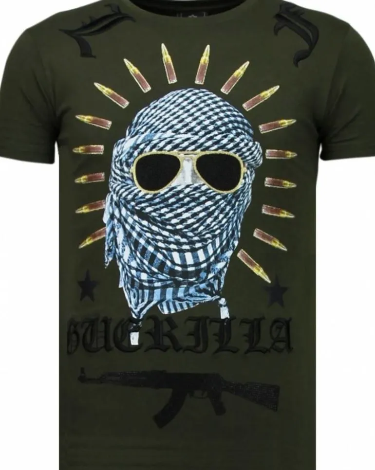 T-shirt Heren - Freedom Fighter - Groen