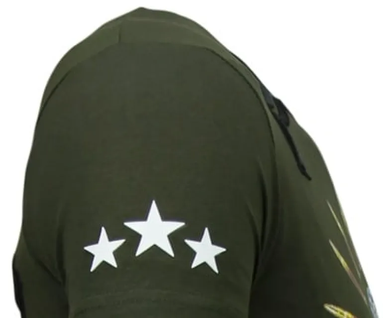 T-shirt Heren - Freedom Fighter - Groen