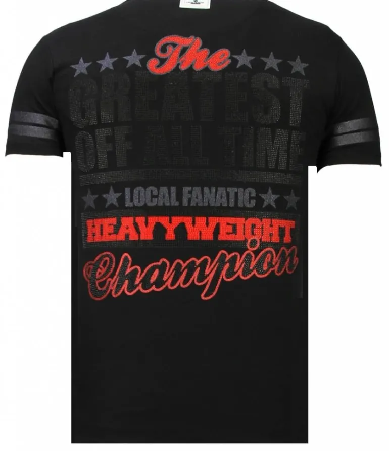 T-shirt Heren - Greatest Of All Time - Zwart