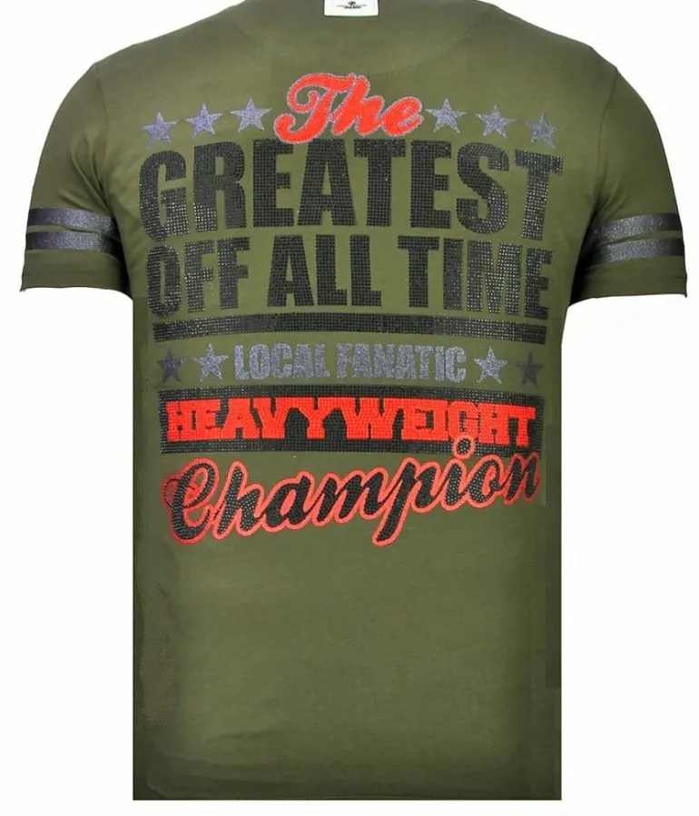 T-shirt Heren - Greatest Of All Time - Groen