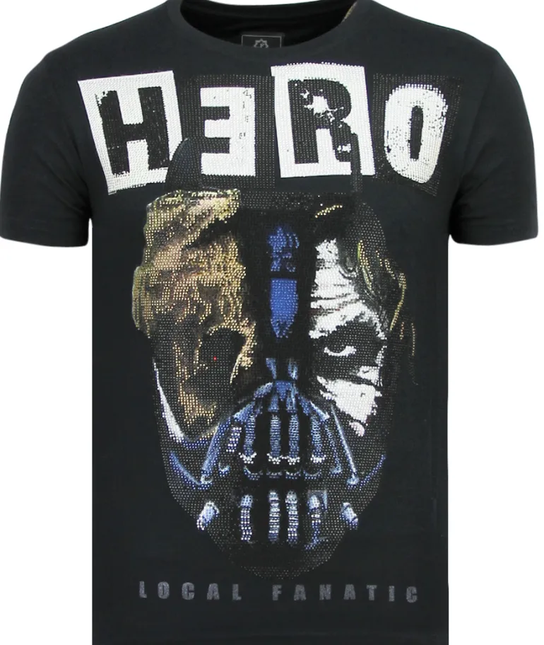 T-shirt Heren - Hero Mask - Zwart