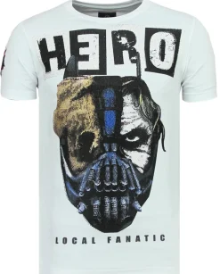 T-shirt Heren - Hero Mask - Wit