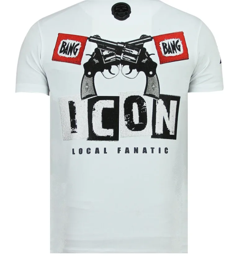 T-shirt Heren - Hero Mask - Wit