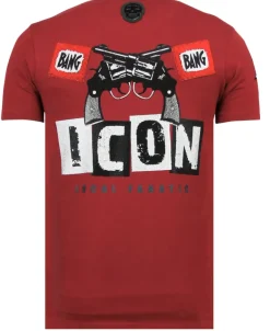 T-shirt Heren - Hero Mask - Bordeaux