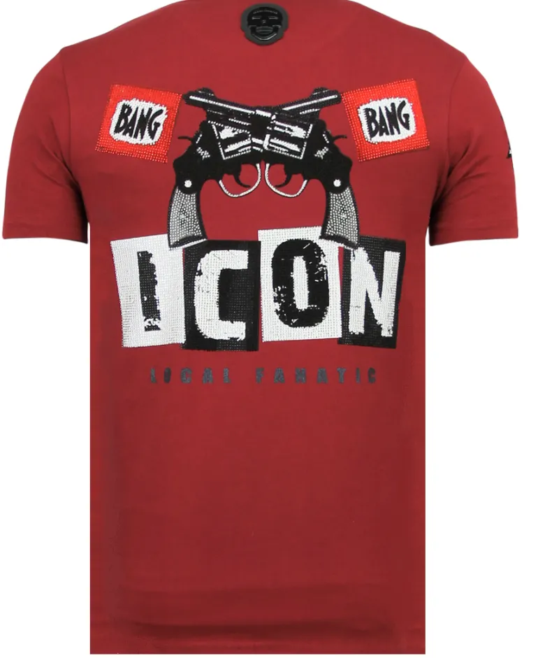 T-shirt Heren - Hero Mask - Bordeaux