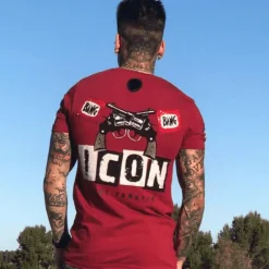 T-shirt Heren - Hero Mask - Bordeaux